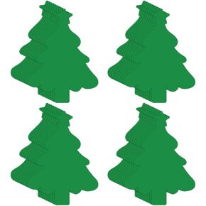 Lucleag 100 PCS Christmas Tree Cutouts for Bulletin Board Decoration, Green Christmas Tree Paper Cut-Outs for Christmas DIY Crafts Home School Classroom Decorations, 4.72x3.54 in