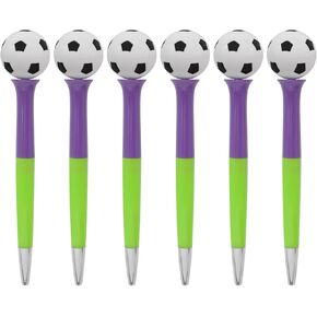Fidget Pen Set with Rotating Balls, 6 Pack, Stress Relief Pens for Students and Adults (Basketball)