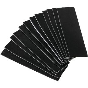 Hitommy 12Pcs 110mm x 35mm Black Wooden Fingerboard Skateboard Foam Grip Tape Stickers