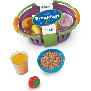 Learning Resources New Sprouts Lunch Basket, Pretend Play Food, 18 Piece Set, Ages 18 mos+