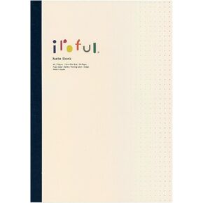SAKAEテクニカルペーパー iroful 75 gsm Notebook, 8.27" x 5.85", 96 pages, 5mm Dotted, White, 1 pack (PI-A5NB-DW)