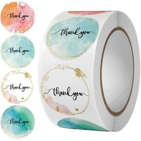 500pcs 1inch Thank You Stickers Small Business Labels Envelopes,White Background with Red Heart,Thank You for Your Order Sealing Stickers Decoration for Business,Packaging Bags