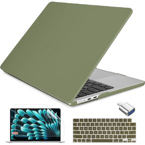 Batianda Compatible with M3 MacBook Air 15 inch Case 2024 2023 Release Model A3114 A2941 (M2), Rubberized Smooth Touch Plastic Protective Hard Shell with Screen Protector Keyboard Cover,Sierra Blue