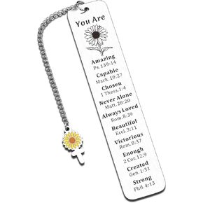 Baptism Gifts for Girl, Easter Basket Stuffers, Confirmation Gifts for Teen Girls, First Communion Gifts for Girls Religious Bible Bookmark Christian Gifts for Women, Stocking Stuffers for Women Girls