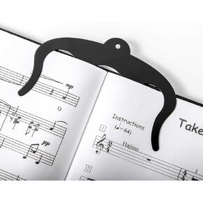 Music Book Clip,Page Holder - Silver Sheet Music Holders,Cookbook Clip