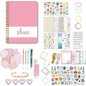 JHCBKFF DIY Journal Kit,Journal Set, Stationary Set, Arts and Crafts Kit,Scrapbook & Diary Supplies Set