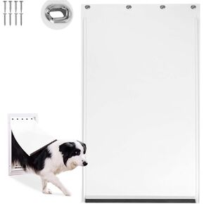 Dog Door Replacement Flaps Large with Screws and Grommets Washers, Compatible with PetSafe Doggy Door Pac11-11039 Pet Door Replacement Flap for Dogs and Cats Weather Resistant and Easy to Install