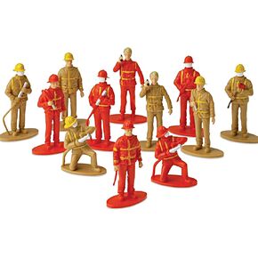ArtCreativity 2.5 Inch Mini Fireman Figurines for Kids- Set of 12- Free Standing Firefighter Toys Figures- Birthday Party Favors for Boys and Girls, Goody Bag Fillers, Cake Toppers and Decorations