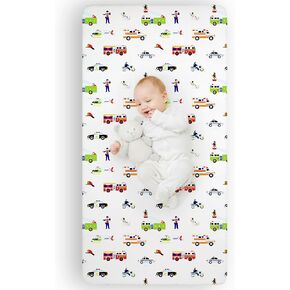 Wildkin Microfiber Fitted Crib Sheet for Boys & Girls, Crib Sheets Measures 52 x 28 Inches, Soft & Breathable Fabric Crib Sheets for Kids, Fits Standard Crib Mattress (Heroes) in Kuwait