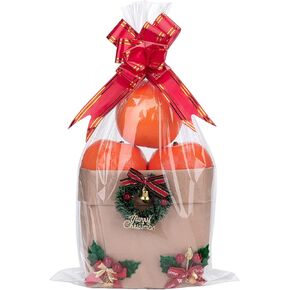 Awpeye 100 PCS Clear Cello Cellophane Treat Bags Good For Pastry, Bakery, Cookie, Candy, Dessert, Popcorn, Dessert, Chocolate And Party Favors 1.4 Mils
