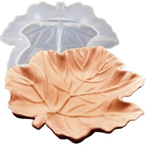 Textured Tray Silicone Molds, Maple Leaf Tray Resin Concrete Molds, Leaf Jewelry Tray Candle Holder Container molds, Epoxy Resin Casting Clay Molds for Storage Craft Making Decoration