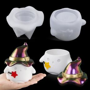 Christmas Tree Jar Silicone Mold, Resin Jar Mold with Lid, Christmas Resin Mold Epoxy Casting Molds DIY Trinket Jar Candle Jewelry Candy Container, Resin Craft Gifts Home Decor