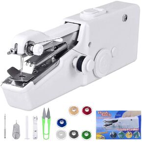 Handheld Sewing Machine, Electric Handy Sewing Machine, Stitch Sew Quick Portable Mending Machine, Perfect for Beginners Sewing Clothes Fabric Curtain Pet Cloth Jeans