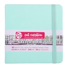 Talens Art Creation Sketchbook 80 Sheets, 12 cm x 12 cm Size, Fresh Mint