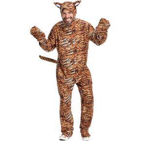 Monkey Onesie Costume for Adults Animal Piece Pajama with Attached Hood and Tail Halloween Cosplay