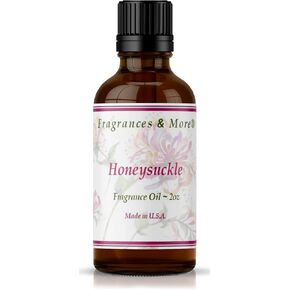 Fragrances & More - Honeysuckle Fragrance Oil for Candle Making 2 oz. (60ml) Candle Scents for Candle Making. Scented Oil for Home. Essential Oils for Soap Making. Aromatherapy Oils.
