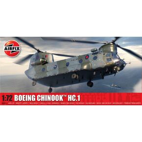 Airfix Standard Model Set - A06023 Boeing Chinook HC.1 Model Building Kit - Plastic Model Helicopter Kits for Adults & Children 8+, Set Includes Sprues and Decals - 1:72 Scale Model