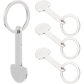 Tofficu 4pcs Trolley Tokens Key Ring Shopping Trolley Tokens Keychain Release Token Coin Keyring Small Quarter Holder Keychain for Grocery Shopping Cart