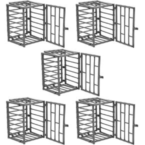 Beast Fence Model House 8Pcs Mini Toy House Toy Diy Mini Cage Miniature Cage Mini Diy Model Miniature Landscape Model House Diy Tool Props Mini Cage Model