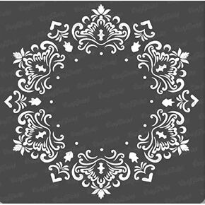 CrafTreat Reusable Wall Stencils for Painting Large Pattern - Hexagon Doily Stencil- 12x12 Inches - Mandala Stencil for Painting On Wood, Floor, Furniture, Wall and Tile -Home Decor Doily Stencil