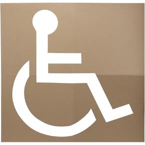 39.4" Handicap Parking Stencil Kit, Reusable Cardboard Handicap Stencil Parking Lot Stencils, Handicap Symbol Stencil for Painting Pavement Stencils All Surfaces Parking Lot and Garage, 2 Pcs
