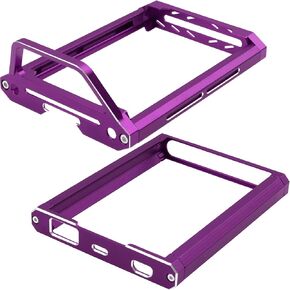 ShareGoo Metal Transmitter Screen Protector Frame Holder & Base Bracket Protective Compatible with Flysky Noble NB4 Transmitter Remote Control (Purple)