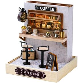 CRIOLPO DIY Miniature Doll House Kit with Furniture, DIY Doll House Miniature Wooden House Kit, Inventive Room, Wooden Dolls House, Ideal for Craft Enthusiasts - Sakura Noodle House