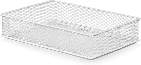 YBM HOME Mesh Drawer Cabinet and or Shelf Organizer Bins, School Supply Holder Office Desktop Organizer Basket, White (1, 6x15x2 Inch) in Saudi Arabia