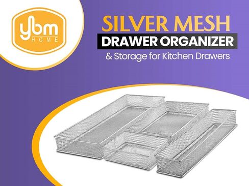 YBM HOME Mesh Drawer Cabinet and or Shelf Organizer Bins, School Supply Holder Office Desktop Organizer Basket, White (1, 6x15x2 Inch) in Saudi Arabia