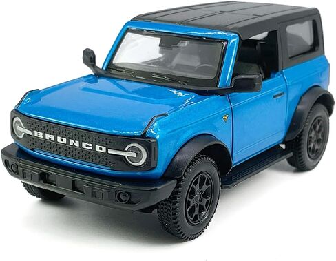 2-Door Bronco Badlands Model Car 1/36 Scale Diecast Toy Cars Metal Alloy Children’s Vehicles, Pull Back Doors Open, Black Rim, Mens Collection, Kids Toys for Boys Gifts, Cake Topper Home Décor, White in Saudi Arabia