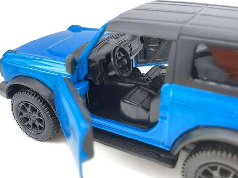 2-Door Bronco Badlands Model Car 1/36 Scale Diecast Toy Cars Metal Alloy Children’s Vehicles, Pull Back Doors Open, Black Rim, Mens Collection, Kids Toys for Boys Gifts, Cake Topper Home Décor, White in Saudi Arabia