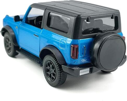 2-Door Bronco Badlands Model Car 1/36 Scale Diecast Toy Cars Metal Alloy Children’s Vehicles, Pull Back Doors Open, Black Rim, Mens Collection, Kids Toys for Boys Gifts, Cake Topper Home Décor, White in Saudi Arabia