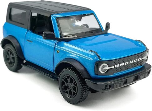 2-Door Bronco Badlands Model Car 1/36 Scale Diecast Toy Cars Metal Alloy Children’s Vehicles, Pull Back Doors Open, Black Rim, Mens Collection, Kids Toys for Boys Gifts, Cake Topper Home Décor, White in Saudi Arabia