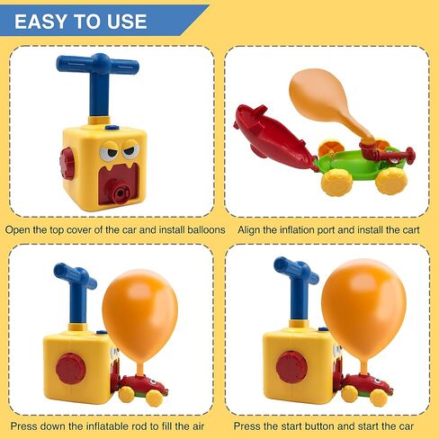 Balloon Launcher with Inertia Car Toy Set for Kids Ages 3 and Up in Saudi Arabia