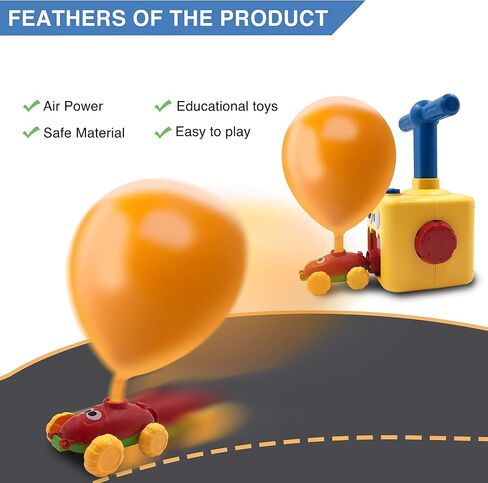 Balloon Launcher with Inertia Car Toy Set for Kids Ages 3 and Up in Saudi Arabia