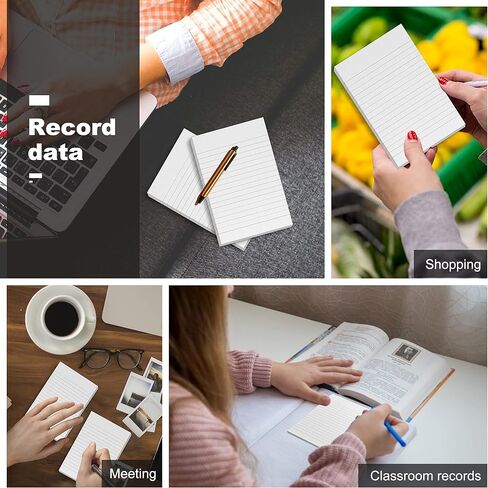 10 Pack Note Pads Small 4x6 Inch Lined Writing Memo Pads Refills Scratch Pads with 50 Sheets Each Pad Narrow Ruled Mini Pocket Notebook Writing Pads of Paper for Daily Work Planning and Organization in Saudi Arabia