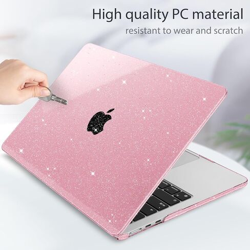 Tuiklol for M4 MacBook Air 13.6 inch Case 2025-2022 Release Model A3240 A3113 A2681 with M3 M2 Chip,Hard Shell Cases with Keyboard Cover & Screen Protector & Camera Cover, Sparkly Midnight Green in Saudi Arabia
