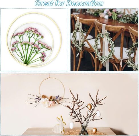 PATIKIL 7.1 Inch Wooden Floral Hoop, 12 Pcs Bamboo Round Macrame Wreath Dream Catcher Rings for Home Car DIY Craft Wedding Wall Hanging Decorations, Wood in Saudi Arabia