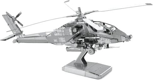 مجموعات نماذج معدنية ثلاثية الأبعاد من Fascinations Metal Earth - Boeing AH-64 Apache - P-51 Mustang - CH-47 Chinook - طائرة تجارية - F-15 Eagle - B-17 Flying Fortress - حزمة من 6 قطع in Kuwait