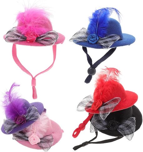 TOYANDONA Mini Hats and Crafts Set - 6pcs Straw Hats, Polyester Flower Hats, DIY Arts and Crafts Accessories for Adults and Kids in Saudi Arabia