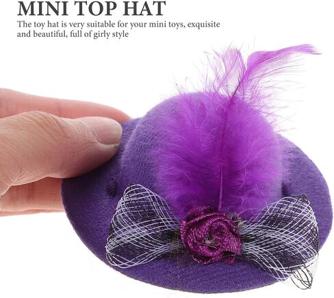 TOYANDONA Mini Hats and Crafts Set - 6pcs Straw Hats, Polyester Flower Hats, DIY Arts and Crafts Accessories for Adults and Kids in Saudi Arabia