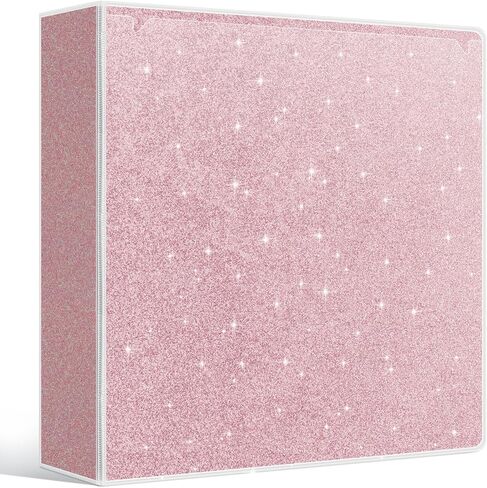 2 Inch 3 Ring Binder for School Supplies,Pink Binder 2 Inch Round Rings to Hold 375 Sheets, Fashion View Binders, Glitter Pink in Kuwait