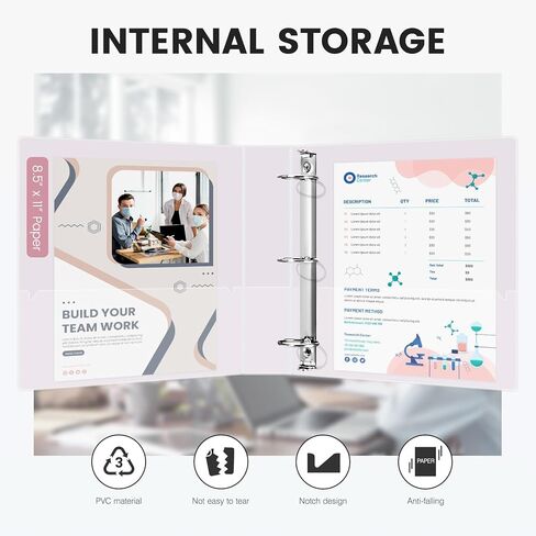 2 Inch 3 Ring Binder for School Supplies,Pink Binder 2 Inch Round Rings to Hold 375 Sheets, Fashion View Binders, Glitter Pink in Kuwait