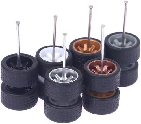 مجموعة إطارات إطارات العجلات من سبائك 1: 64، إطارات مطاطية من سبائك معدنية على نطاق واسع، نماذج من السبائك والإكسسوارات إطارات عجلة مطاطية (4 إطارات/إطارات و2 محاور) in Saudi Arabia