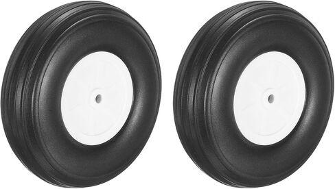 MECCANIXITY 2 Pcs RC Airplane Wheels, 4.3 Inch OD RC Plane Parts Wheels Model Airplane Light PU Sponge Tire Tail Foam Wheel for DIY RC Model Plane Aircraft in Saudi Arabia