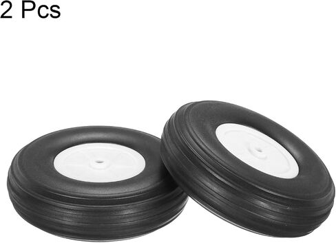MECCANIXITY 2 Pcs RC Airplane Wheels, 4.3 Inch OD RC Plane Parts Wheels Model Airplane Light PU Sponge Tire Tail Foam Wheel for DIY RC Model Plane Aircraft in Saudi Arabia