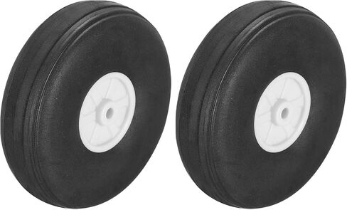 MECCANIXITY 2 Pcs RC Airplane Wheels, 4.3 Inch OD RC Plane Parts Wheels Model Airplane Light PU Sponge Tire Tail Foam Wheel for DIY RC Model Plane Aircraft in Saudi Arabia