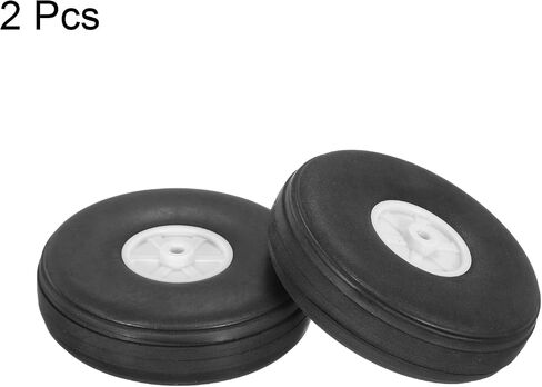 MECCANIXITY 2 Pcs RC Airplane Wheels, 4.3 Inch OD RC Plane Parts Wheels Model Airplane Light PU Sponge Tire Tail Foam Wheel for DIY RC Model Plane Aircraft in Saudi Arabia