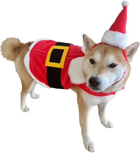 قبعة وقبعة حمراء للكلاب من ComfyCamper Santa Claus - مقاس XS صغير وكبير XXL هدية عيد الميلاد، أزياء تنكرية لعيد الميلاد، مقاس L in Kuwait