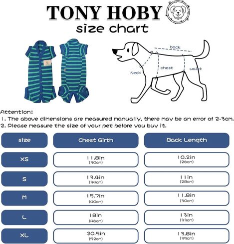 TONY HOBY Female/Male Dog Pajamas, Dog Jumpsuit 4 Legged Pajamas with Stripes, Soft Cotton for Comfortable Sleep (Rose Red&Orange, Boy, M) in Kuwait